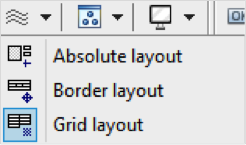 Layout options tool in the panel editor toolbar