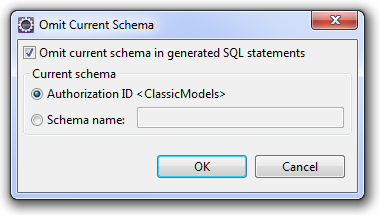 Omit Current Schema