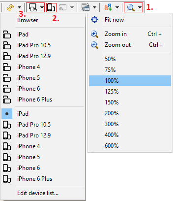 The iiziGo Design Editor Toolbar