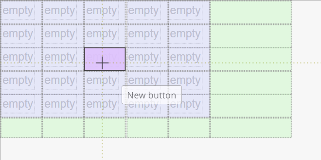 Grid cell regions that appear in a container with Grid layout